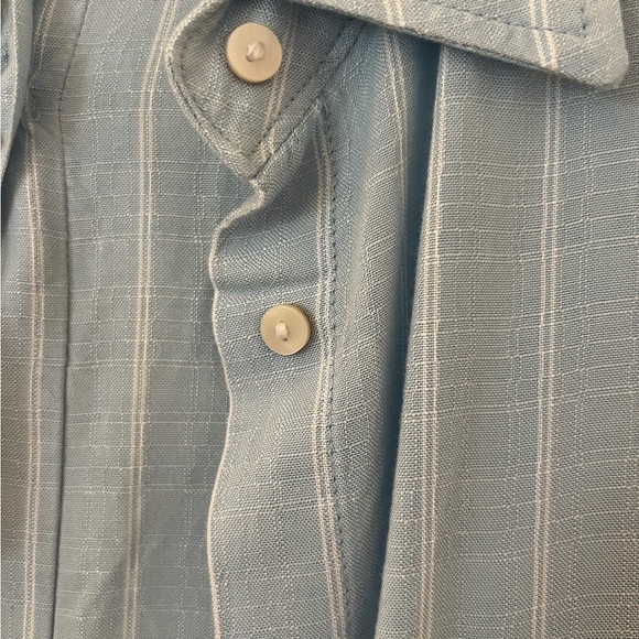 NWT Ladies XL American Eagle TIE BACK Light Blue Stripe Shirt - Picture 11 of 15